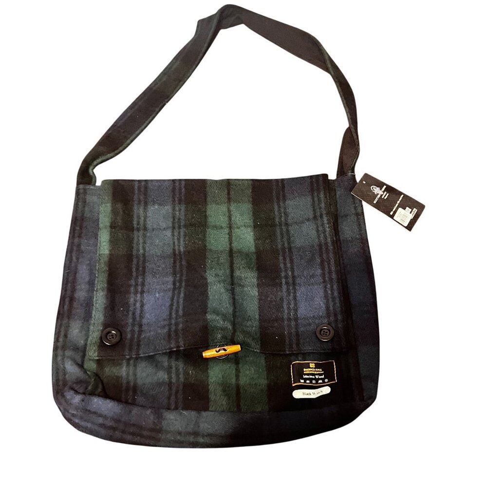 Woollen Company Scottish Tartan messenger Bag -‎ FINE MERINO WOOL Patrick King